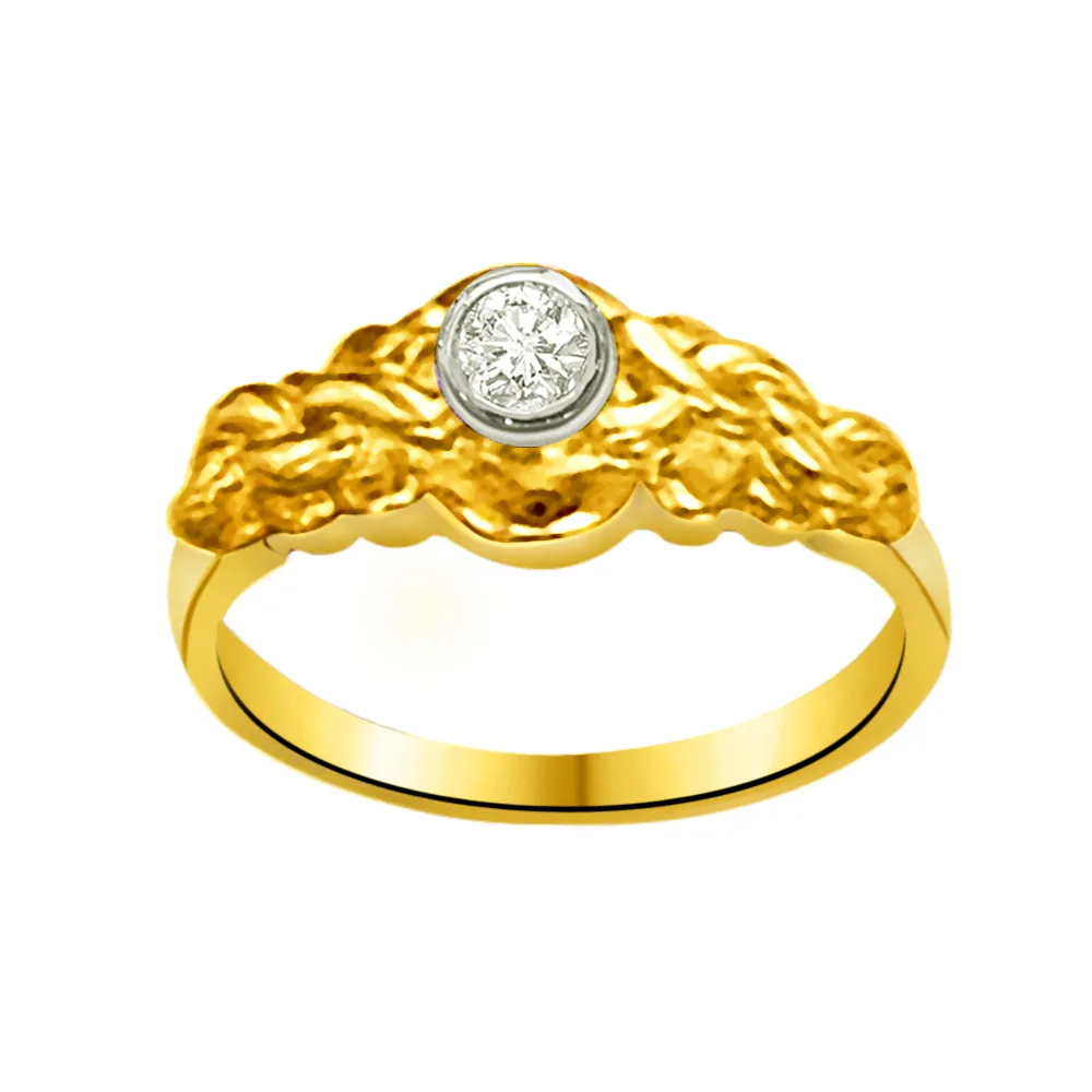 Solitaire Real Diamond Gold Ring (SDR943)