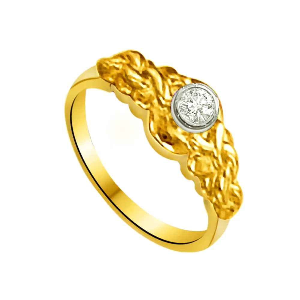 Solitaire Real Diamond Gold Ring (SDR943)