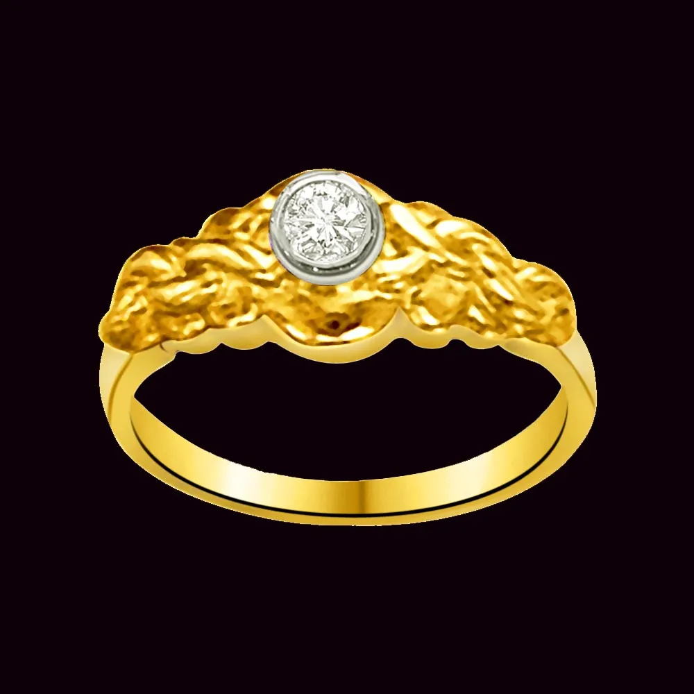 Solitaire Real Diamond Gold Ring (SDR943)