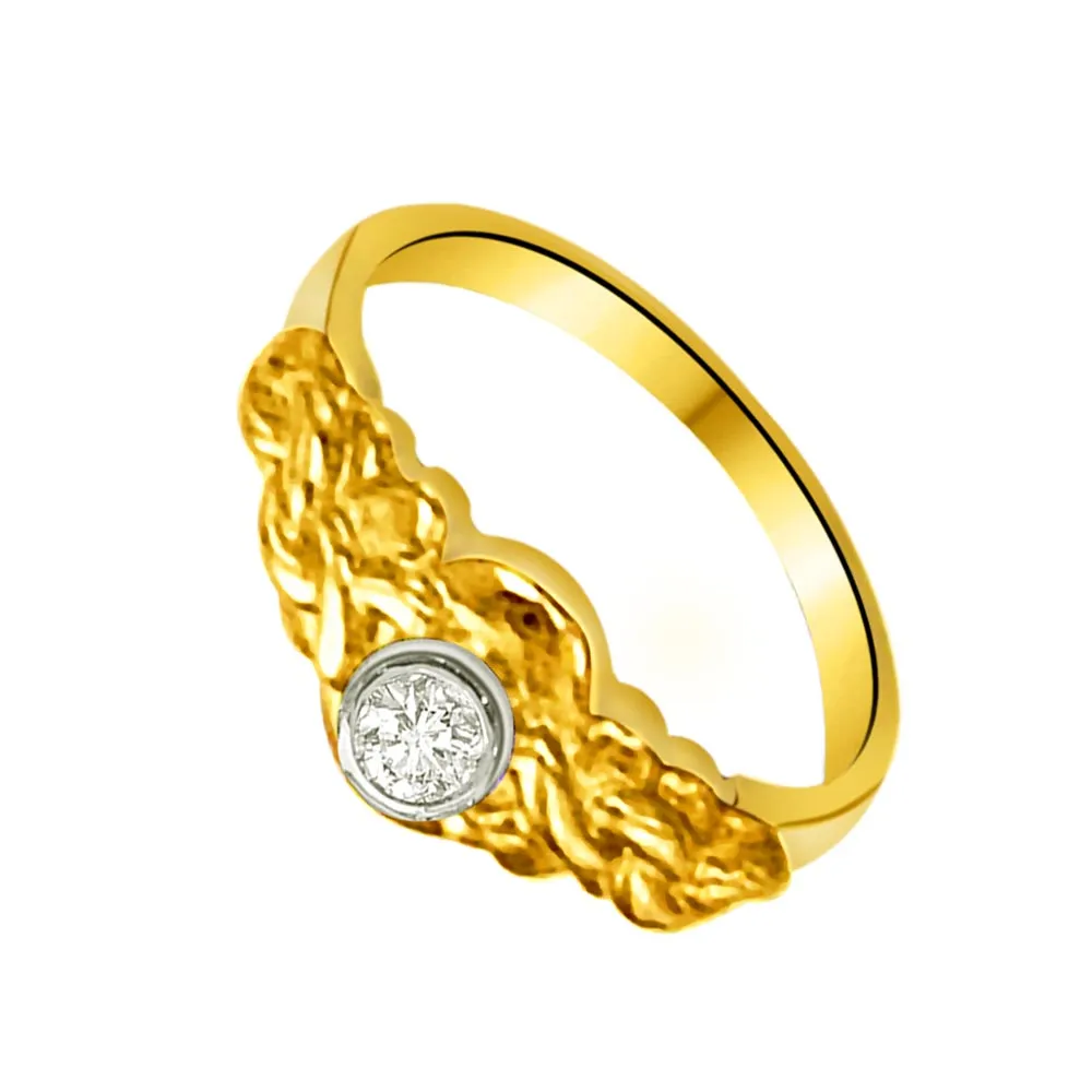 Solitaire Real Diamond Gold Ring (SDR943)