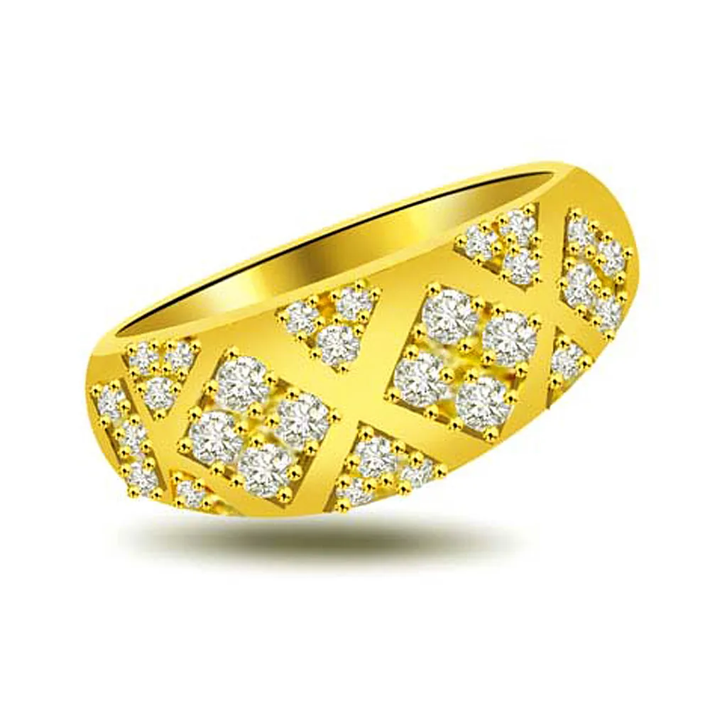 Classic Real Diamond Gold Ring (SDR948)