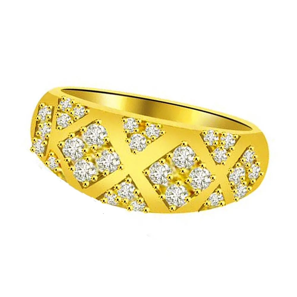 Classic Real Diamond Gold Ring (SDR948)