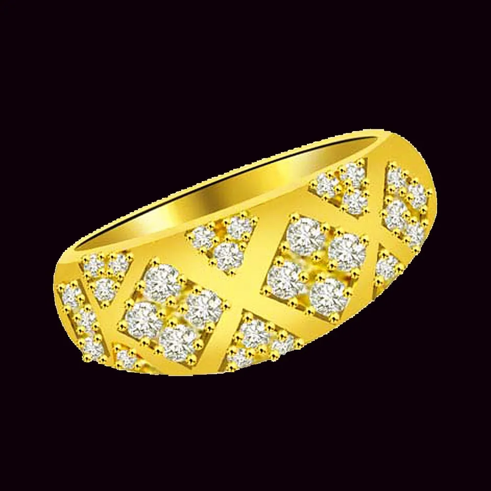 Classic Real Diamond Gold Ring (SDR948)