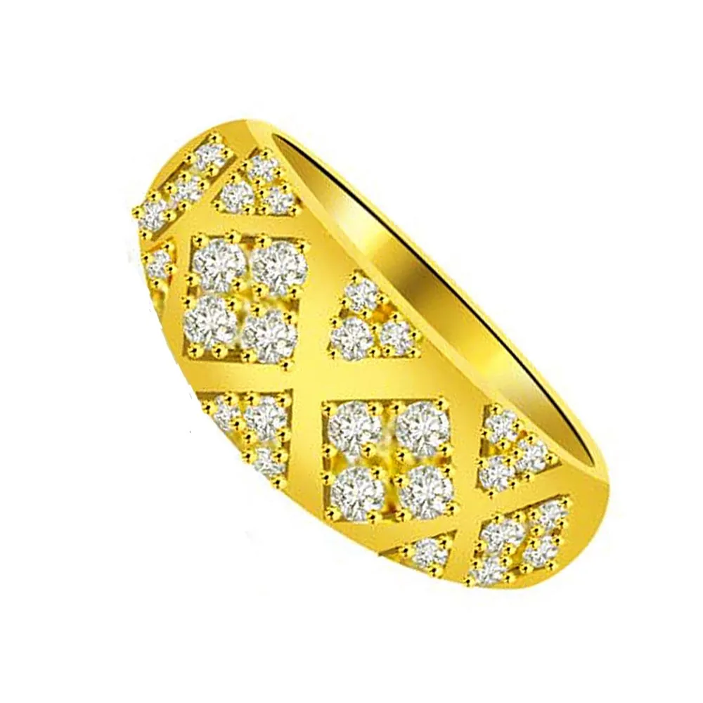 Classic Real Diamond Gold Ring (SDR948)