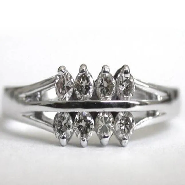 In Your Heart -White Rhodium rings
