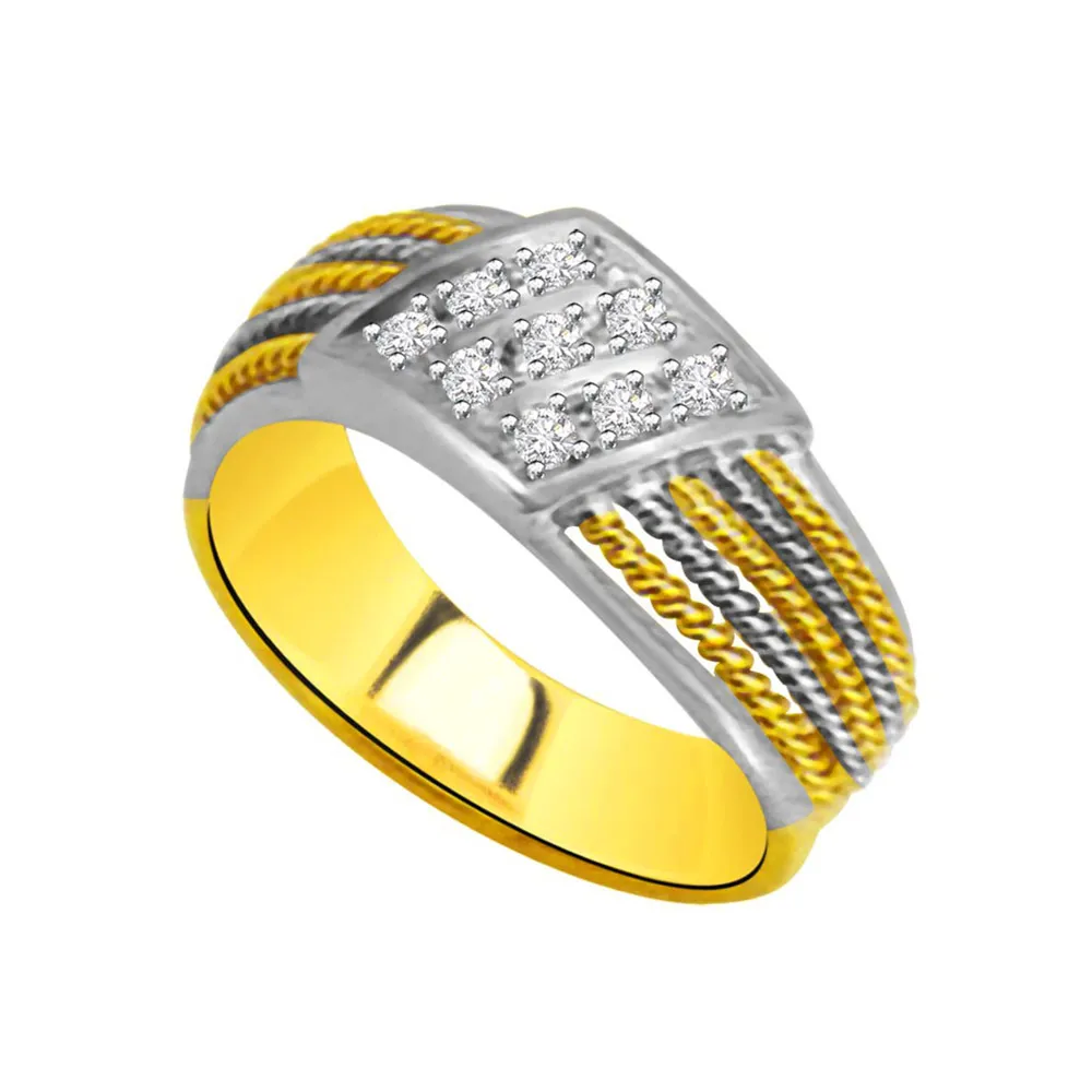 Trendy Real Diamond Gold Ring (SDR953)