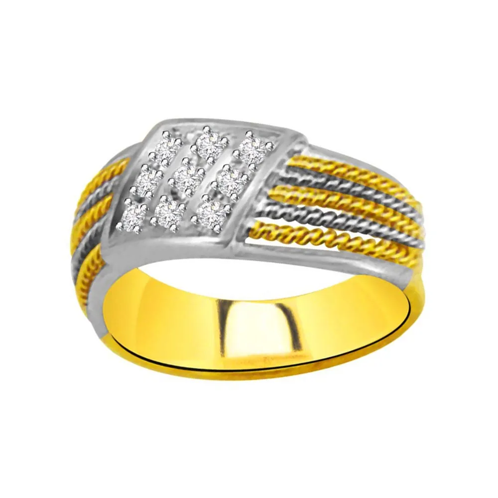 Trendy Real Diamond Gold Ring (SDR953)