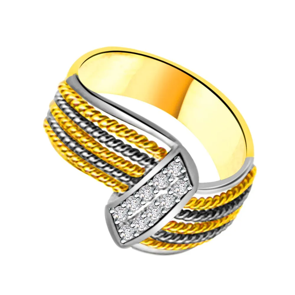 Shimmer Real Diamond Gold Ring (SDR955)