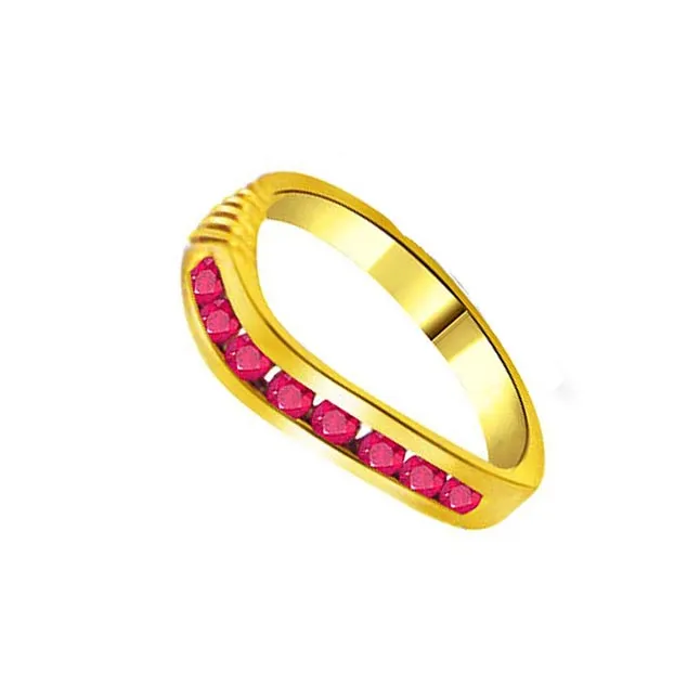 0.25cts Real Red Ruby 18kt Gold Ring (SDR967)