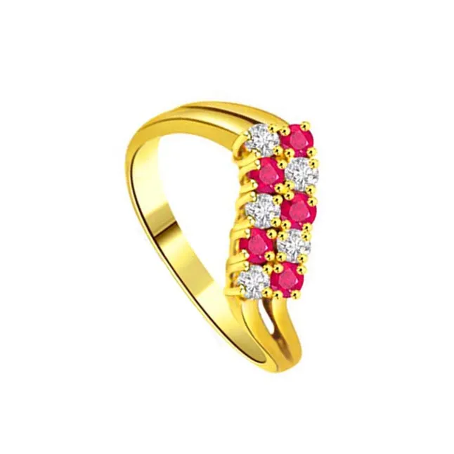 0.15cts Real Diamond & Ruby Ring (SDR969)