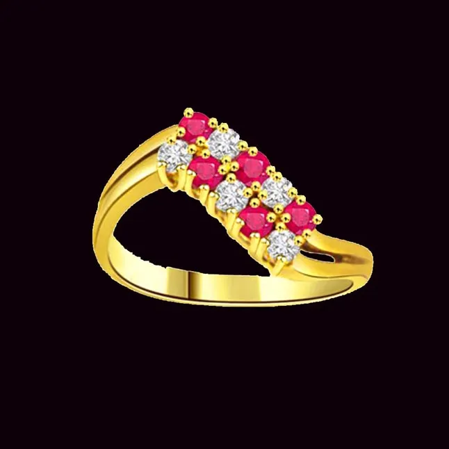 0.15cts Real Diamond & Ruby Ring (SDR969)