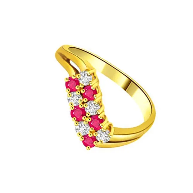 0.15cts Real Diamond & Ruby Ring (SDR969)
