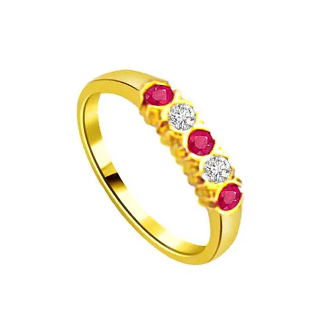 0.08cts Real Diamond & Ruby Ring (SDR970)