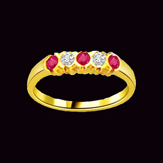 0.08cts Real Diamond & Ruby Ring (SDR970)