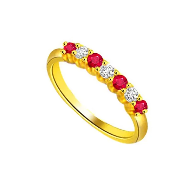 Shimmer Real Diamond & Ruby Ring (SDR972)