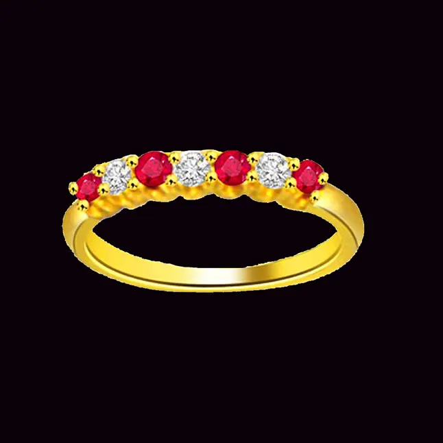 Shimmer Real Diamond & Ruby Ring (SDR972)