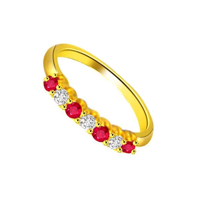 Shimmer Real Diamond & Ruby Ring (SDR972)