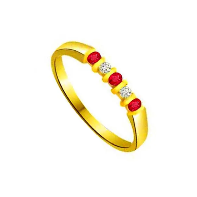 Real Red Ruby & Diamond Ring (SDR973)