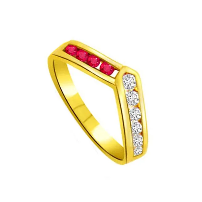 Classic Real Diamond & Ruby Ring (SDR974)