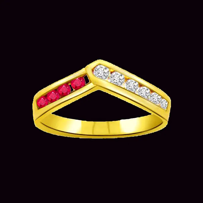 Classic Real Diamond & Ruby Ring (SDR974)