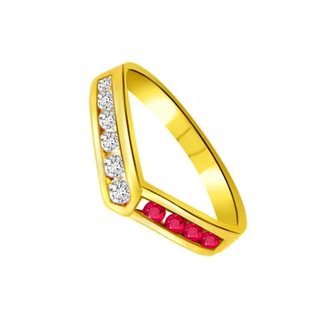 Classic Real Diamond & Ruby Ring (SDR974)