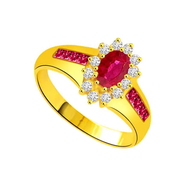 0.15cts Real Diamond & Ruby Ring (SDR975)