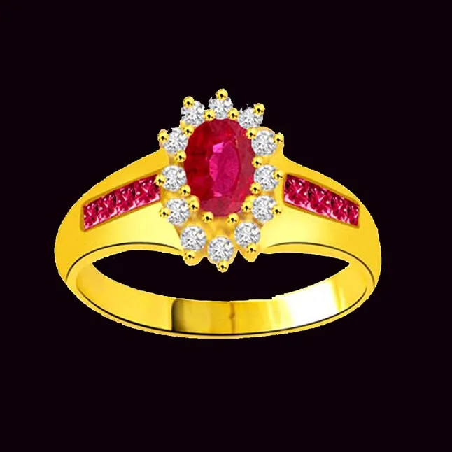 0.15cts Real Diamond & Ruby Ring (SDR975)