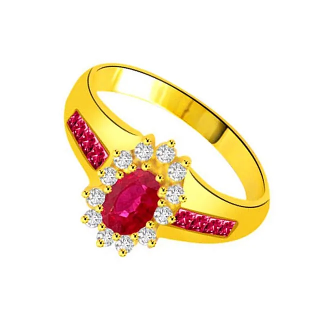 0.15cts Real Diamond & Ruby Ring (SDR975)