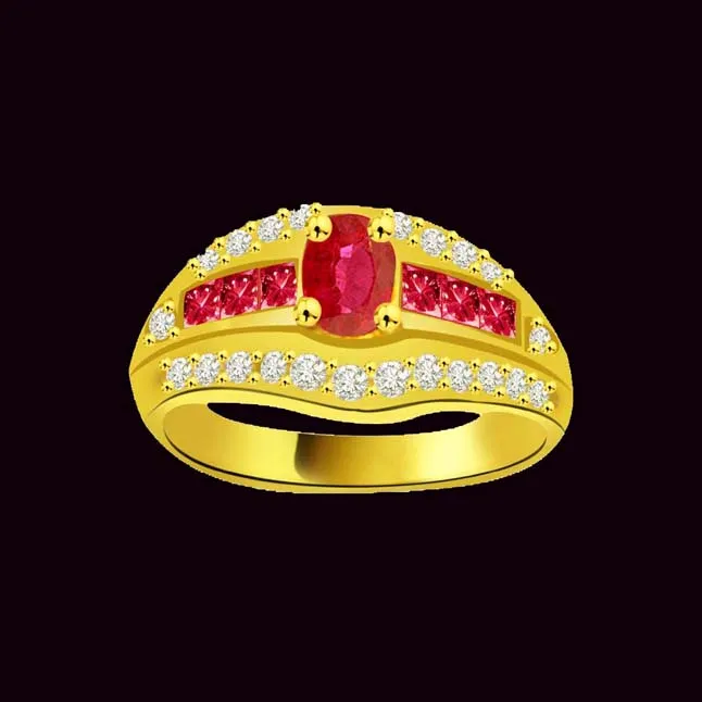 0.22cts Real Diamond & Ruby Ring (SDR976)