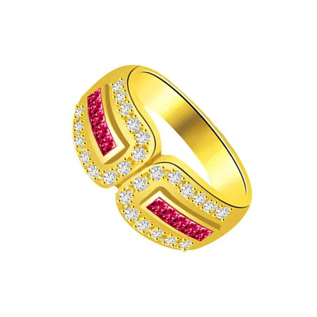 0.30cts Real Diamond & Ruby Ring (SDR977)