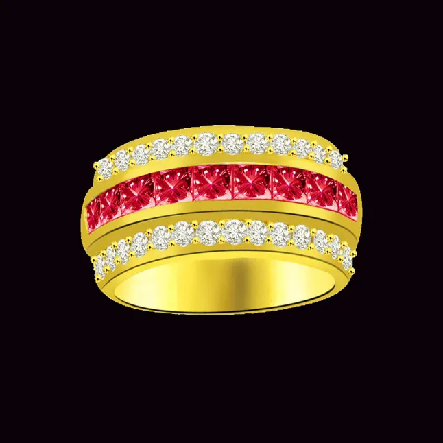 0.30cts Real Diamond & Ruby Ring (SDR978)