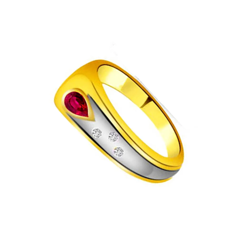 Trendy Diamond & Ruby rings SDR980