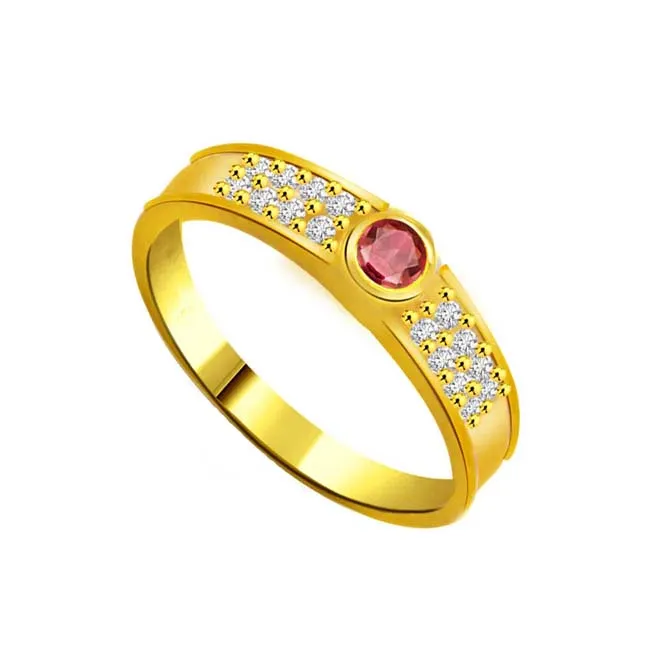 Real Diamond & Ruby Heart Ring (SDR985)