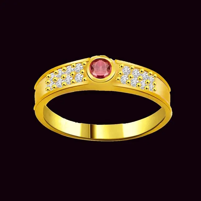 Real Diamond & Ruby Heart Ring (SDR985)