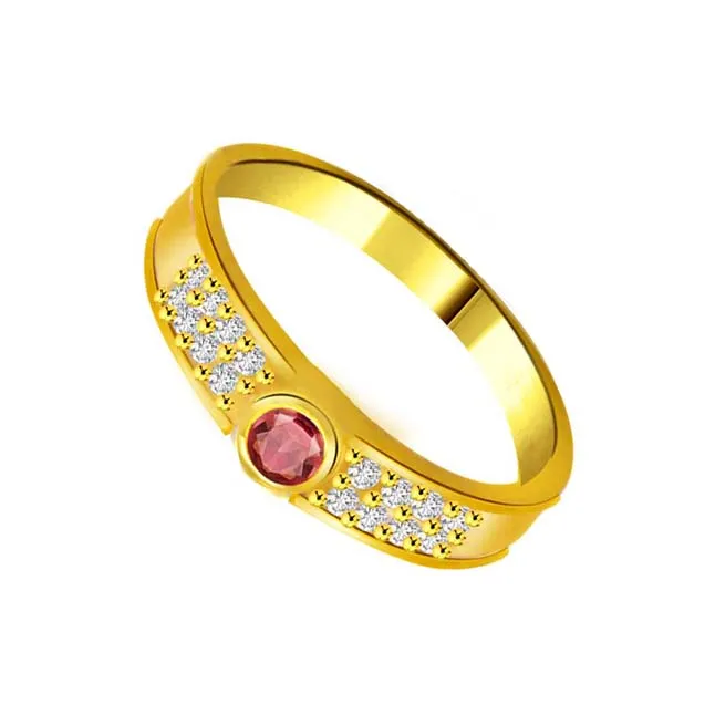 Real Diamond & Ruby Heart Ring (SDR985)