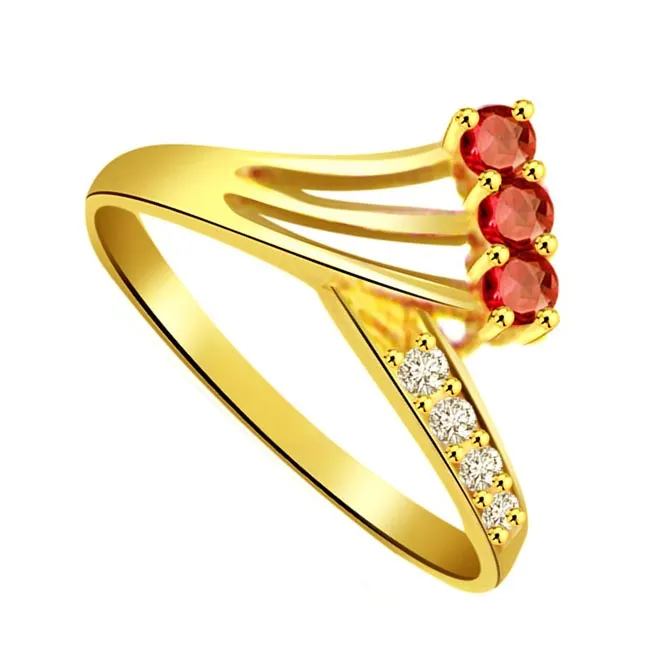 Classic Real Diamond & Ruby Ring (SDR987)