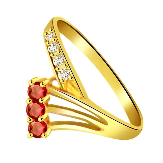 Classic Real Diamond & Ruby Ring (SDR987)