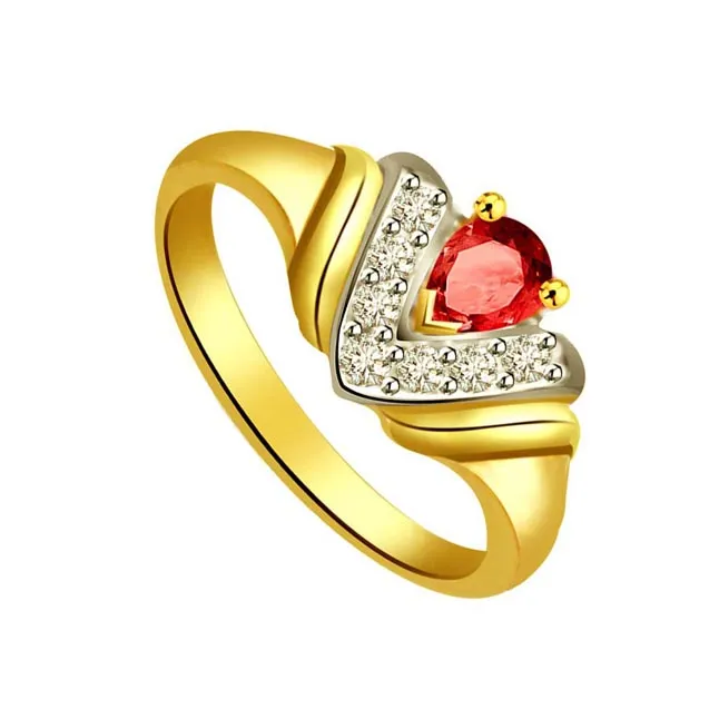 Classic Real Diamond & Ruby Ring (SDR989)