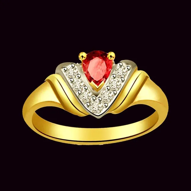 Classic Real Diamond & Ruby Ring (SDR989)