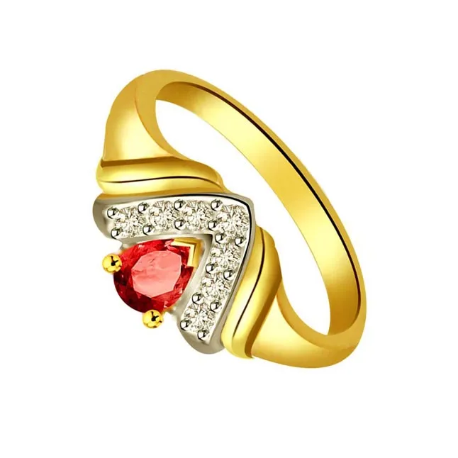Classic Real Diamond & Ruby Ring (SDR989)