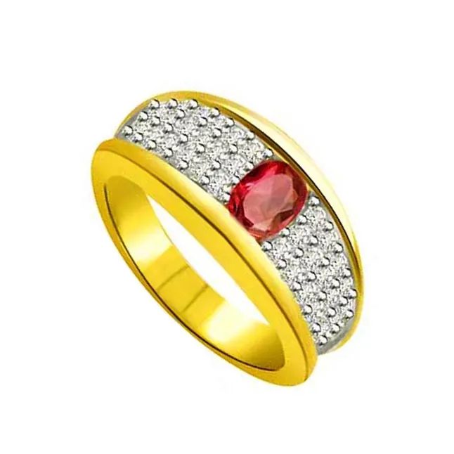 Shimmer Real Diamond & Ruby Ring (SDR990)