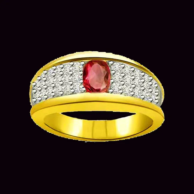 Shimmer Real Diamond & Ruby Ring (SDR990)