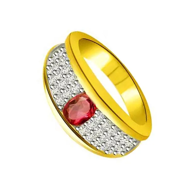 Shimmer Real Diamond & Ruby Ring (SDR990)