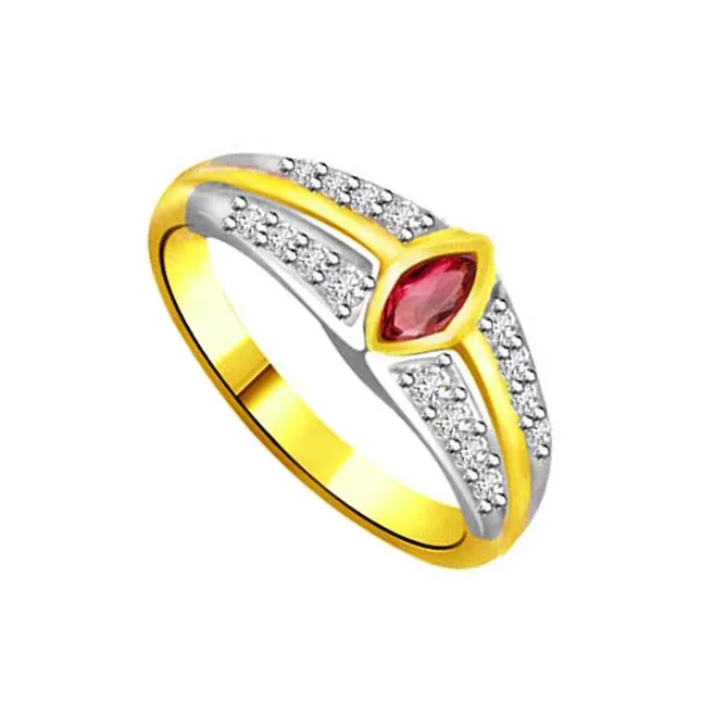 Shimmer Real Diamond & Ruby Ring (SDR993)