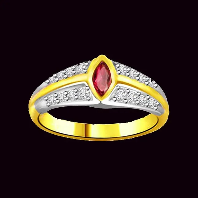 Shimmer Real Diamond & Ruby Ring (SDR993)