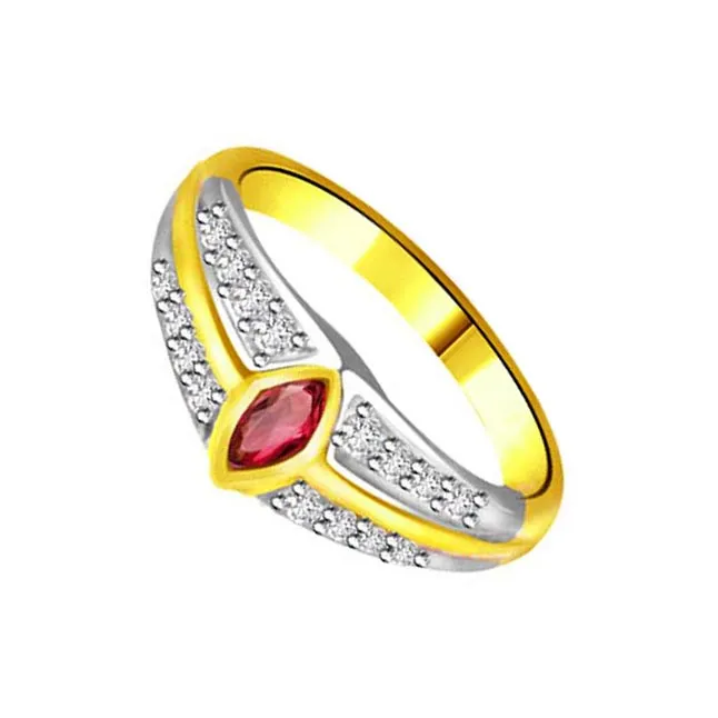 Shimmer Real Diamond & Ruby Ring (SDR993)