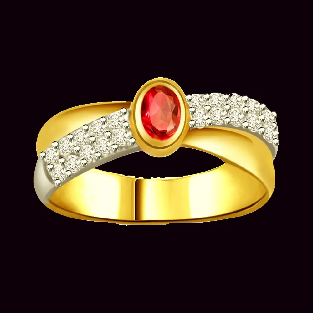 Diamond & Ruby Gold rings SDR994