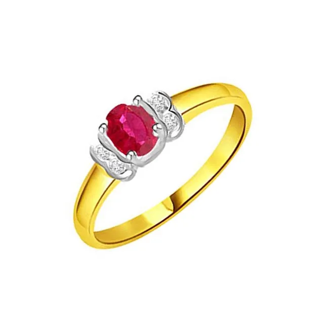 Trendy Diamond & Ruby rings SDR997