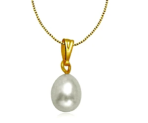 Freshwater Pearl & Gold Plated Pendant Set (SDS136+SE65)