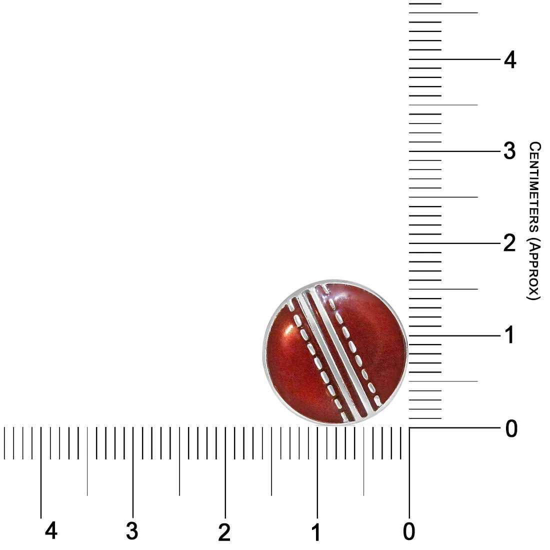 Season Cricket Ball Cufflinks with Red Enamel set in Sterling Silver for Men (SDS141)